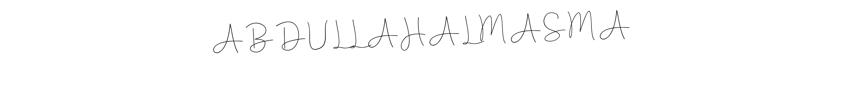 This is the best signature style for the A B D U L L A H A L M A S M A name. Also you like these signature font (Andilay-7BmLP). Mix name signature. A B D U L L A H A L M A S M A signature style 4 images and pictures png