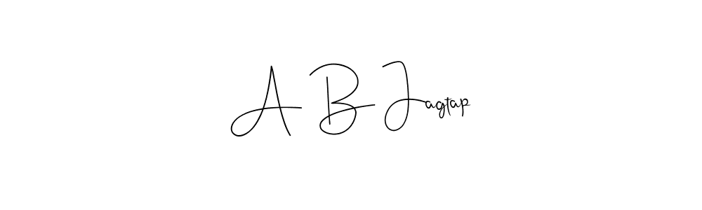 The best way (Andilay-7BmLP) to make a short signature is to pick only two or three words in your name. The name A B Jagtap include a total of six letters. For converting this name. A B Jagtap signature style 4 images and pictures png
