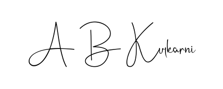 This is the best signature style for the A B Kulkarni name. Also you like these signature font (Andilay-7BmLP). Mix name signature. A B Kulkarni signature style 4 images and pictures png