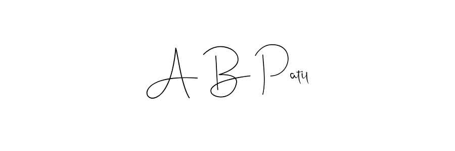 Design your own signature with our free online signature maker. With this signature software, you can create a handwritten (Andilay-7BmLP) signature for name A B Patil. A B Patil signature style 4 images and pictures png