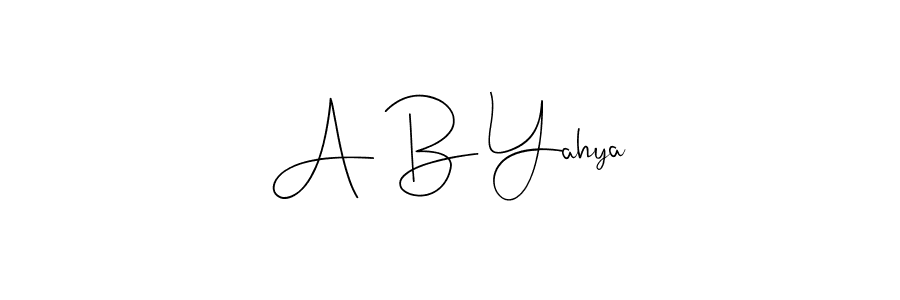 How to Draw A B Yahya signature style? Andilay-7BmLP is a latest design signature styles for name A B Yahya. A B Yahya signature style 4 images and pictures png