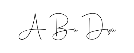 The Andilay-7BmLP handwriting style adds charm and authenticity to name A Ba Dya. A wonderful choice for personal thank-you notes. A Ba Dya signature style 4 images and pictures png