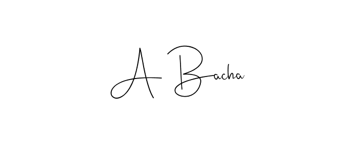 You should practise on your own different ways (Andilay-7BmLP) to write your name (A Bacha) in signature. don't let someone else do it for you. A Bacha signature style 4 images and pictures png