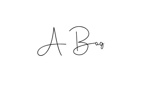 if you are searching for the best signature style for your name A Bag. so please give up your signature search. here we have designed multiple signature styles  using Andilay-7BmLP. A Bag signature style 4 images and pictures png