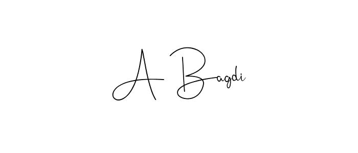 Make a beautiful signature design for name A Bagdi. Use this online signature maker to create a handwritten signature for free. A Bagdi signature style 4 images and pictures png