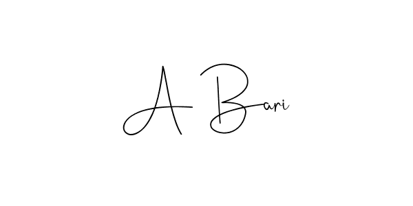 Also You can easily find your signature by using the search form. We will create A Bari name handwritten signature images for you free of cost using Andilay-7BmLP sign style. A Bari signature style 4 images and pictures png