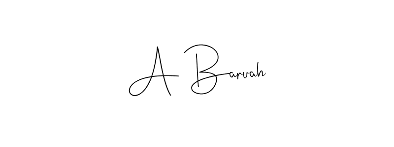 Design your own signature with our free online signature maker. With this signature software, you can create a handwritten (Andilay-7BmLP) signature for name A Baruah. A Baruah signature style 4 images and pictures png