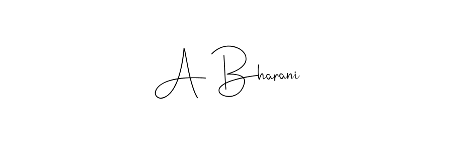 Create a beautiful signature design for name A Bharani. With this signature (Andilay-7BmLP) fonts, you can make a handwritten signature for free. A Bharani signature style 4 images and pictures png