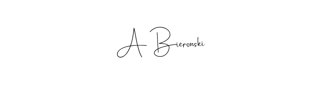 How to make A Bieronski signature? Andilay-7BmLP is a professional autograph style. Create handwritten signature for A Bieronski name. A Bieronski signature style 4 images and pictures png