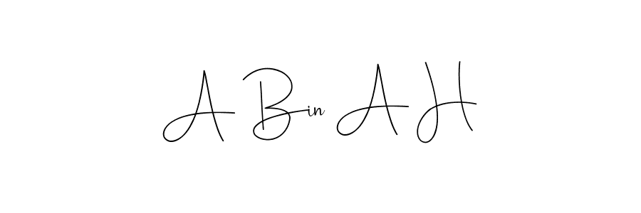 Here are the top 10 professional signature styles for the name A Bin A H. These are the best autograph styles you can use for your name. A Bin A H signature style 4 images and pictures png