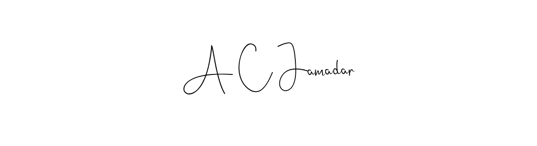 How to make A C Jamadar signature? Andilay-7BmLP is a professional autograph style. Create handwritten signature for A C Jamadar name. A C Jamadar signature style 4 images and pictures png