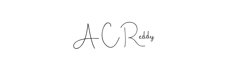 if you are searching for the best signature style for your name A C Reddy. so please give up your signature search. here we have designed multiple signature styles  using Andilay-7BmLP. A C Reddy signature style 4 images and pictures png