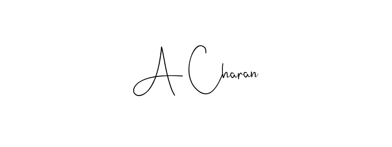 Use a signature maker to create a handwritten signature online. With this signature software, you can design (Andilay-7BmLP) your own signature for name A Charan. A Charan signature style 4 images and pictures png