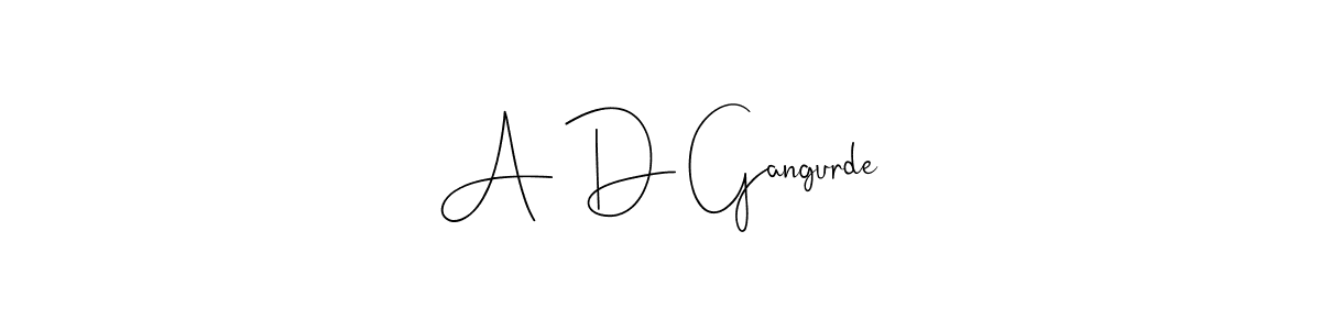 A D Gangurde stylish signature style. Best Handwritten Sign (Andilay-7BmLP) for my name. Handwritten Signature Collection Ideas for my name A D Gangurde. A D Gangurde signature style 4 images and pictures png