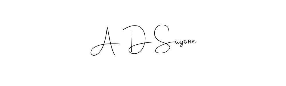 if you are searching for the best signature style for your name A D Sayane. so please give up your signature search. here we have designed multiple signature styles  using Andilay-7BmLP. A D Sayane signature style 4 images and pictures png
