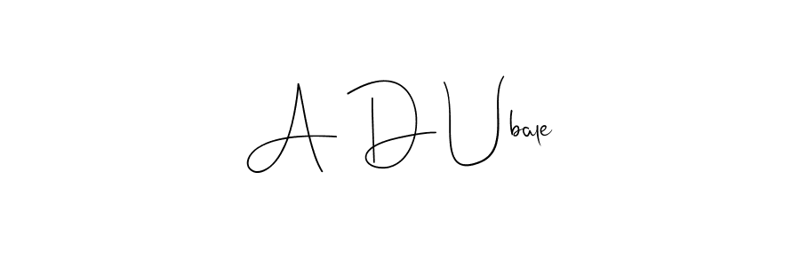 Here are the top 10 professional signature styles for the name A D Ubale. These are the best autograph styles you can use for your name. A D Ubale signature style 4 images and pictures png