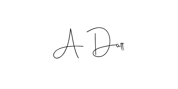 How to make A Datt signature? Andilay-7BmLP is a professional autograph style. Create handwritten signature for A Datt name. A Datt signature style 4 images and pictures png