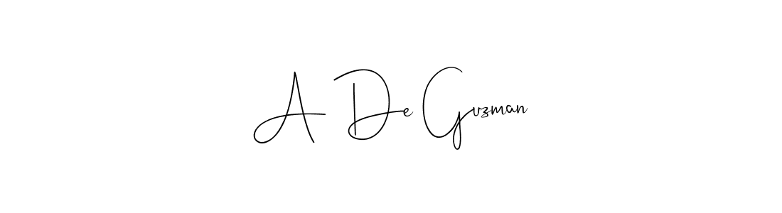 Also You can easily find your signature by using the search form. We will create A De Guzman name handwritten signature images for you free of cost using Andilay-7BmLP sign style. A De Guzman signature style 4 images and pictures png