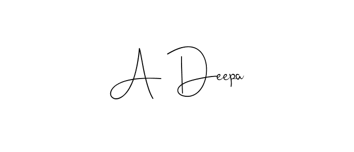 The best way (Andilay-7BmLP) to make a short signature is to pick only two or three words in your name. The name A Deepa include a total of six letters. For converting this name. A Deepa signature style 4 images and pictures png
