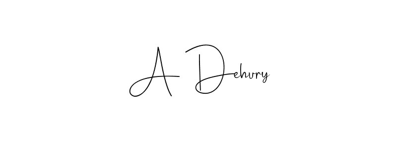 How to make A Dehury signature? Andilay-7BmLP is a professional autograph style. Create handwritten signature for A Dehury name. A Dehury signature style 4 images and pictures png