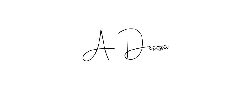 This is the best signature style for the A Desoza name. Also you like these signature font (Andilay-7BmLP). Mix name signature. A Desoza signature style 4 images and pictures png