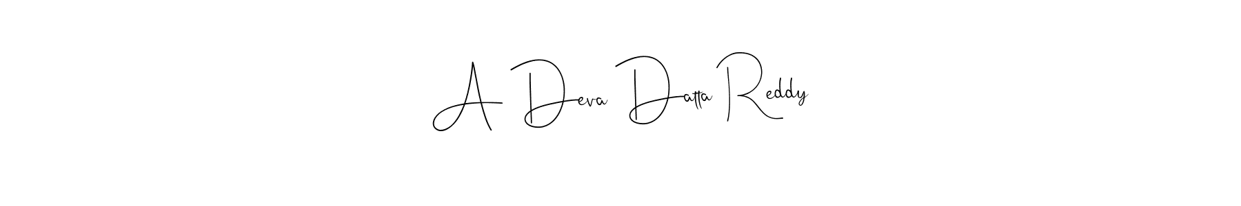 How to make A Deva Datta Reddy name signature. Use Andilay-7BmLP style for creating short signs online. This is the latest handwritten sign. A Deva Datta Reddy signature style 4 images and pictures png