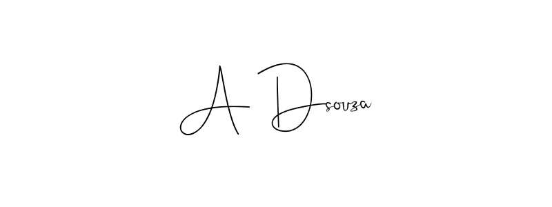 How to make A Dsouza signature? Andilay-7BmLP is a professional autograph style. Create handwritten signature for A Dsouza name. A Dsouza signature style 4 images and pictures png