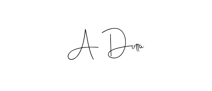 A Dutta stylish signature style. Best Handwritten Sign (Andilay-7BmLP) for my name. Handwritten Signature Collection Ideas for my name A Dutta. A Dutta signature style 4 images and pictures png