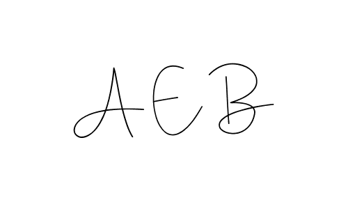 Create a beautiful signature design for name A E B. With this signature (Andilay-7BmLP) fonts, you can make a handwritten signature for free. A E B signature style 4 images and pictures png