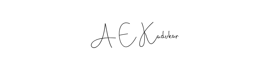 You can use this online signature creator to create a handwritten signature for the name A E Kadukar. This is the best online autograph maker. A E Kadukar signature style 4 images and pictures png