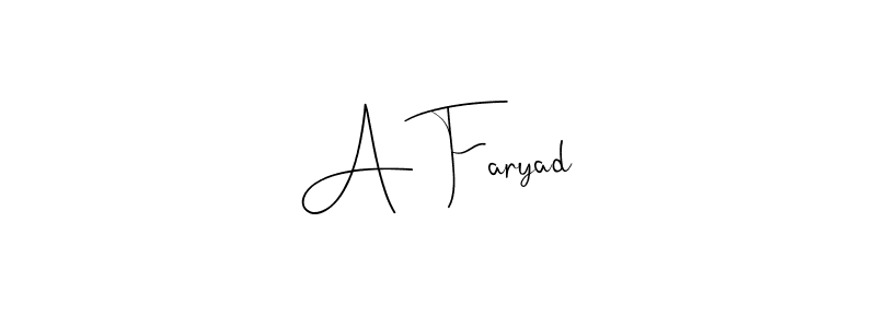 Make a beautiful signature design for name A Faryad. With this signature (Andilay-7BmLP) style, you can create a handwritten signature for free. A Faryad signature style 4 images and pictures png