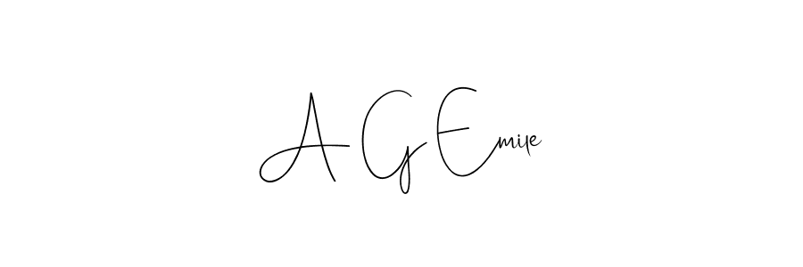 You should practise on your own different ways (Andilay-7BmLP) to write your name (A G Emile) in signature. don't let someone else do it for you. A G Emile signature style 4 images and pictures png