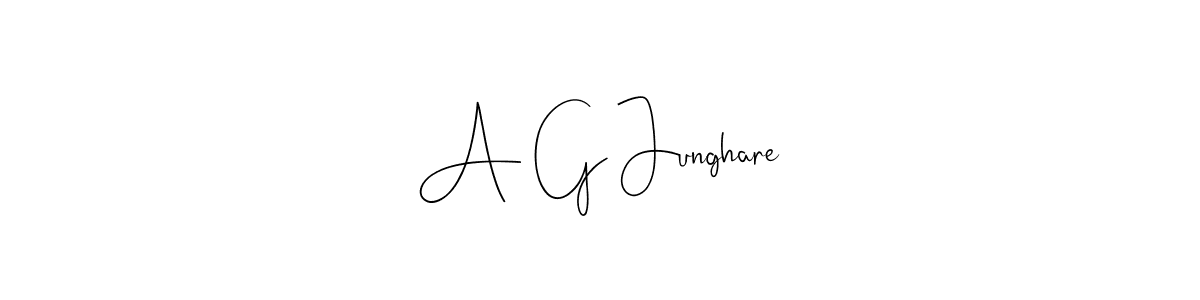 Make a beautiful signature design for name A G Junghare. With this signature (Andilay-7BmLP) style, you can create a handwritten signature for free. A G Junghare signature style 4 images and pictures png