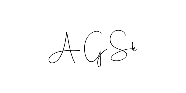 Create a beautiful signature design for name A G Sk. With this signature (Andilay-7BmLP) fonts, you can make a handwritten signature for free. A G Sk signature style 4 images and pictures png