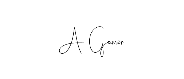 Create a beautiful signature design for name A Gamer. With this signature (Andilay-7BmLP) fonts, you can make a handwritten signature for free. A Gamer signature style 4 images and pictures png
