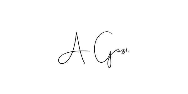 Create a beautiful signature design for name A Gazi. With this signature (Andilay-7BmLP) fonts, you can make a handwritten signature for free. A Gazi signature style 4 images and pictures png