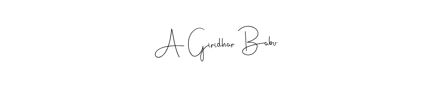 Once you've used our free online signature maker to create your best signature Andilay-7BmLP style, it's time to enjoy all of the benefits that A Giridhar Babu name signing documents. A Giridhar Babu signature style 4 images and pictures png