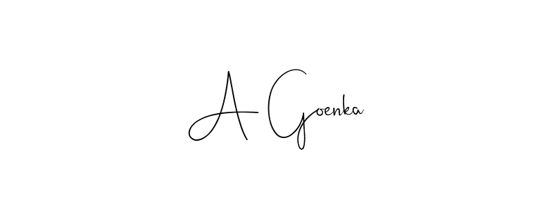 How to make A Goenka name signature. Use Andilay-7BmLP style for creating short signs online. This is the latest handwritten sign. A Goenka signature style 4 images and pictures png