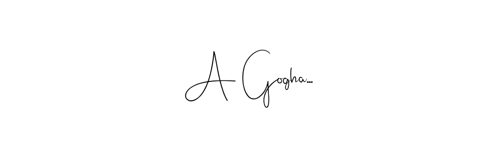 How to make A Gogha... name signature. Use Andilay-7BmLP style for creating short signs online. This is the latest handwritten sign. A Gogha... signature style 4 images and pictures png