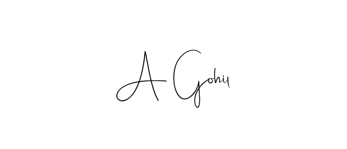 Create a beautiful signature design for name A Gohil. With this signature (Andilay-7BmLP) fonts, you can make a handwritten signature for free. A Gohil signature style 4 images and pictures png