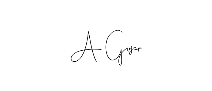 Create a beautiful signature design for name A Gujar. With this signature (Andilay-7BmLP) fonts, you can make a handwritten signature for free. A Gujar signature style 4 images and pictures png