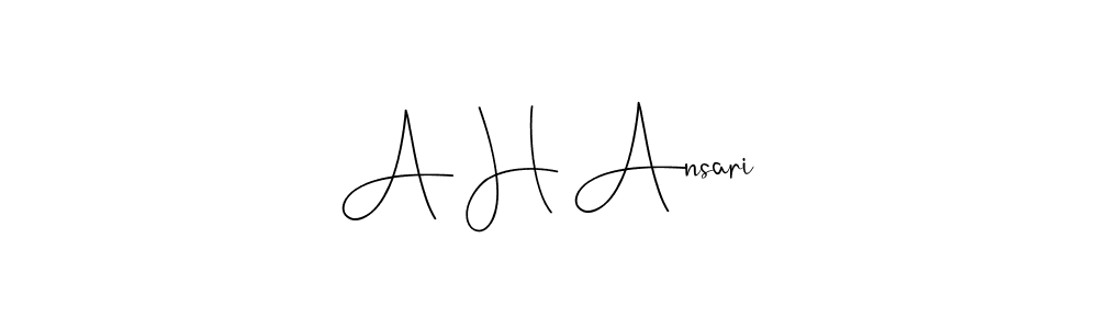 A H Ansari stylish signature style. Best Handwritten Sign (Andilay-7BmLP) for my name. Handwritten Signature Collection Ideas for my name A H Ansari. A H Ansari signature style 4 images and pictures png