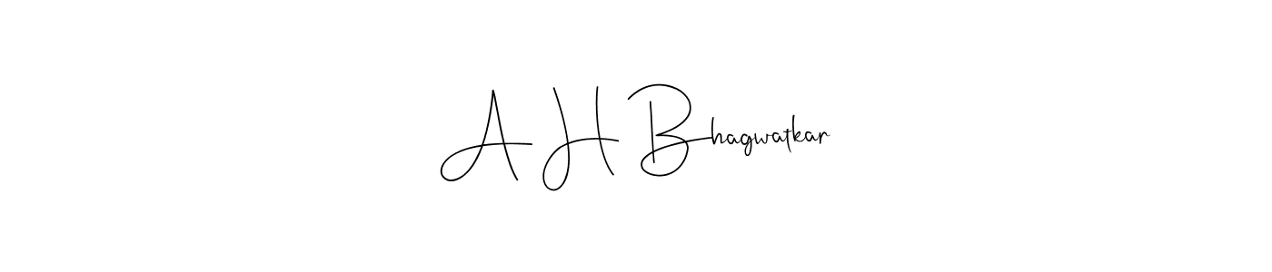 Make a beautiful signature design for name A H Bhagwatkar. Use this online signature maker to create a handwritten signature for free. A H Bhagwatkar signature style 4 images and pictures png