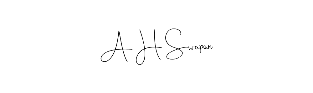Make a beautiful signature design for name A H Swapan. With this signature (Andilay-7BmLP) style, you can create a handwritten signature for free. A H Swapan signature style 4 images and pictures png