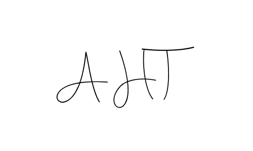 Make a beautiful signature design for name A H T. With this signature (Andilay-7BmLP) style, you can create a handwritten signature for free. A H T signature style 4 images and pictures png