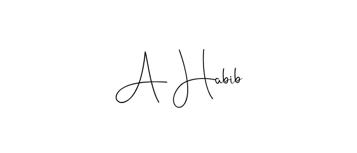Also You can easily find your signature by using the search form. We will create A Habib name handwritten signature images for you free of cost using Andilay-7BmLP sign style. A Habib signature style 4 images and pictures png