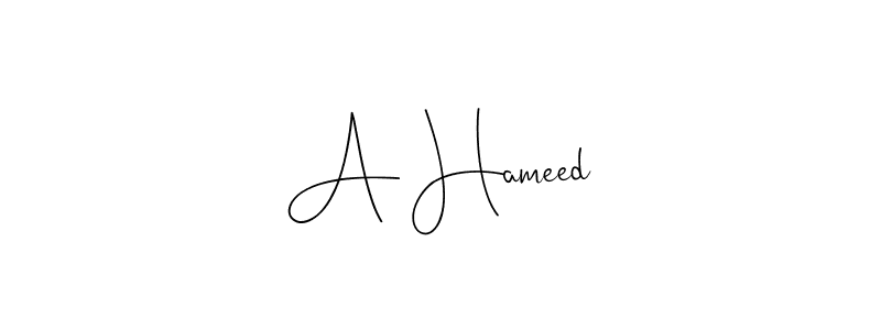 Use a signature maker to create a handwritten signature online. With this signature software, you can design (Andilay-7BmLP) your own signature for name A Hameed. A Hameed signature style 4 images and pictures png