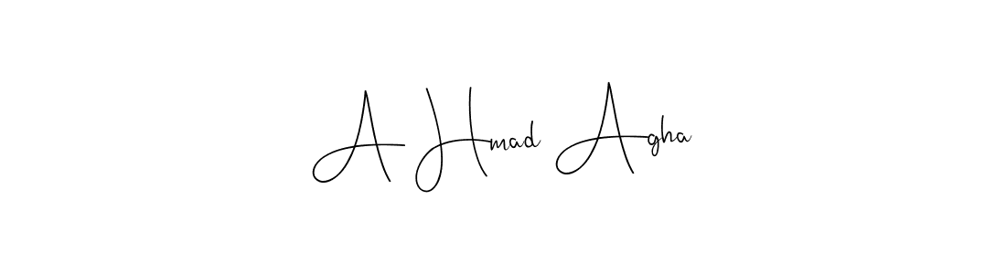 Also You can easily find your signature by using the search form. We will create A Hmad Agha name handwritten signature images for you free of cost using Andilay-7BmLP sign style. A Hmad Agha signature style 4 images and pictures png