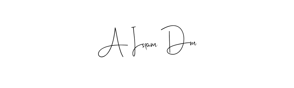 Also You can easily find your signature by using the search form. We will create A Islam Dm name handwritten signature images for you free of cost using Andilay-7BmLP sign style. A Islam Dm signature style 4 images and pictures png