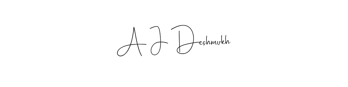 Use a signature maker to create a handwritten signature online. With this signature software, you can design (Andilay-7BmLP) your own signature for name A J Deshmukh. A J Deshmukh signature style 4 images and pictures png